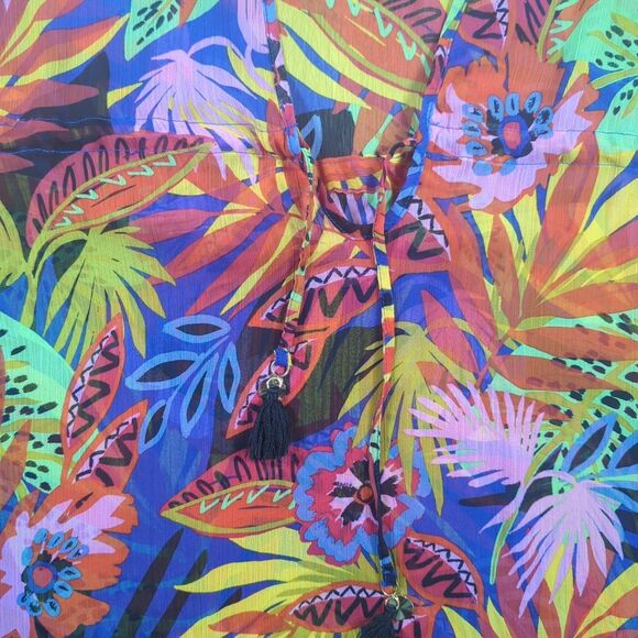 Women's Bleu Rod Beattie Tropical Floral Halter Tankini Skirt & Cover Up Size 8 - Picture 15 of 16
